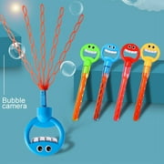 32-Hole Smile Face Big Bubble Wand with Five Claws, 32-Hole Smile Face Bubble Sticks, Open a Large Number of Multiple Times to Produce Bubbles, Bubble Blowing Machine Toy (01-Blue)
